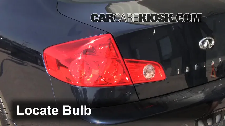 2006 Infiniti G35 X 3.5L V6 Lights Tail Light (replace bulb)